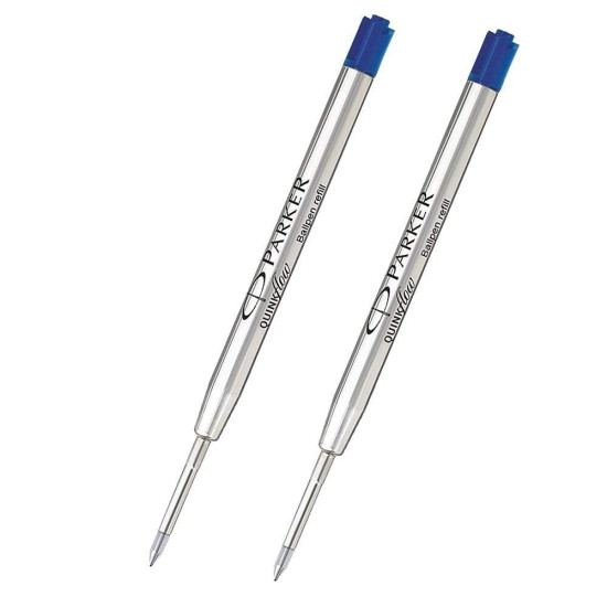 Parker Classic Gold Ball Pen With (Parker Quink Flow Refill Combo Pack 2 - Blue Ink) By DTL Company