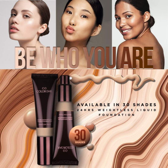 Colorbar 24Hrs Weightless Satin Finish Full Coverage Liquid Foundation (Fc 4.1, 25 Ml), All