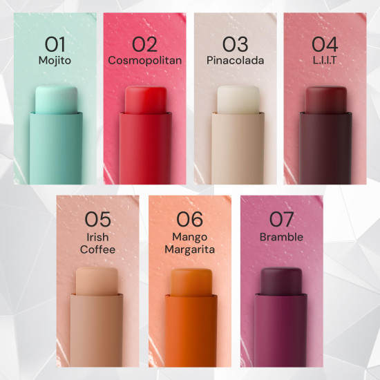 SUGAR Cosmetics Tipsy Lips Moisturing Balm with Vitamin E, Shea Butter and Jojoba Oil | Tinted Lip Balm with SPF | Lip Protection & Nourishment | 4.5gm - 02 Cosmopolitan