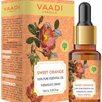 VAADI HERBALS Sweet Orange Essential Oil - Vitamin C Reduces Hairfall, Improves Skin Complexion, Enhances Mood, Loosens Tired Muscles - 100% Pure Therapeutic Grade, 10 ml