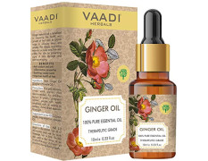 Vaadi Herbals Ginger Essential Oil - Tones Skin, Prevents Hairfall, Soothing Woody Aroma - 100% Pure Therapeutic Grade, 10 ml