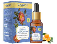 VAADI HERBALS Vitamin C Fairness Facial Serum - Brightens Skin, Lightens Complexion, Protects From Sun Damage, 10 ml