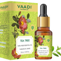 VAADI HERBALS Tea Tree Essential Oil - Reduces Acne, Prevents Dandruff & Hairfall, 10 ml
