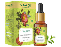 VAADI HERBALS Tea Tree Essential Oil - Reduces Acne, Prevents Dandruff & Hairfall, 10 ml