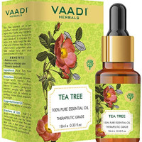 VAADI HERBALS Tea Tree Essential Oil - Reduces Acne, Prevents Dandruff & Hairfall, 10 ml