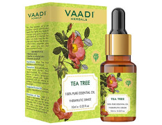 VAADI HERBALS Tea Tree Essential Oil - Reduces Acne, Prevents Dandruff & Hairfall, 10 ml