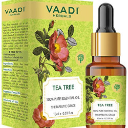 VAADI HERBALS Tea Tree Essential Oil - Reduces Acne, Prevents Dandruff & Hairfall, 10 ml