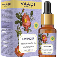 VAADI HERBALS Lavender Essential Oil - Prevents Hairfall, Relieves Stress, Soothes Skin - 100% Pure Therapeutic Grade, 10 ml