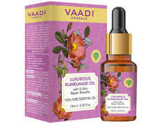 VAADI HERBALS Luxurious Kumkumadi Oil (Pure Mix Of Saffron, Sandalwood, Manjistha & Almond Oil) - Reduces Dark Circles, Pigmentation & Brightens Complexion, 10 ml