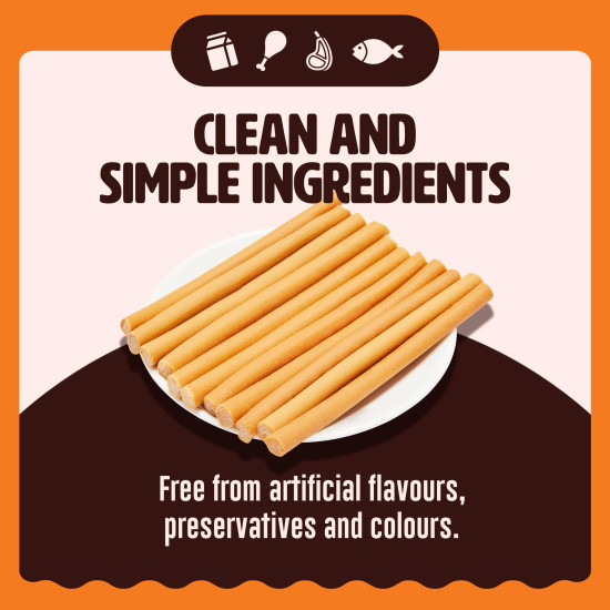 Kennel Kitchen Soft Baked Lamb with Pumpkin Sticks Treats for Dogs, 100g (Pack of 1) | Soft Dog Chew Sticks | Dog Treats for Adult Dogs and Puppies