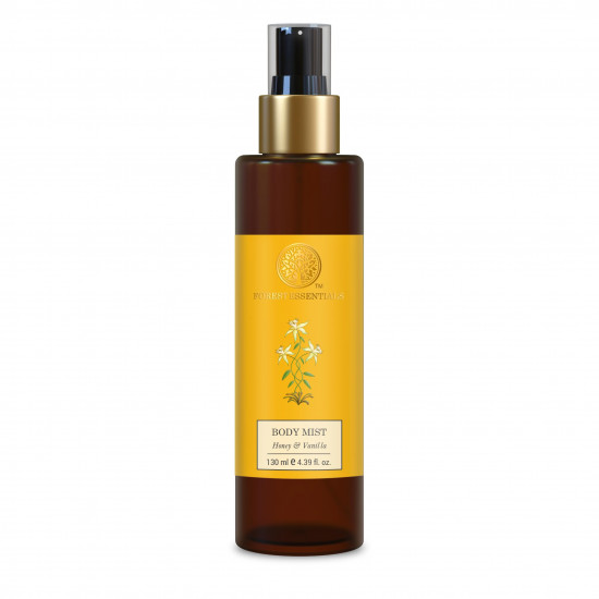 Forest Essentials Body Mist Honey & Vanilla | Natural & Hydrating Body Spray For Men & Women | Luxury Floral and Oriental Fragrance | 130 ml