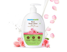 Mamaearth Rose Body Lotion for Men and Women for Dry Skin with Rose Water and Shea Butter for Winter & Summer -400ml