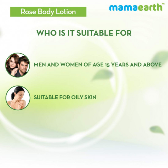 Mamaearth Rose Body Lotion for Men and Women for Dry Skin with Rose Water and Shea Butter for Winter & Summer -400ml