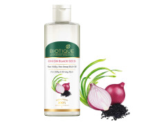 Biotique Onion Black Seed Hair Oil for Silky and Strong Hair, 200ml | Controls Hair Fall, Promotes G