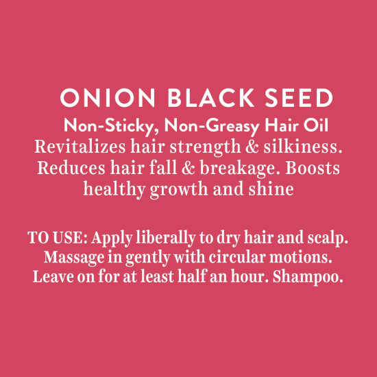 Biotique Onion Black Seed Hair Oil for Silky and Strong Hair, 200ml | Controls Hair Fall, Promotes G