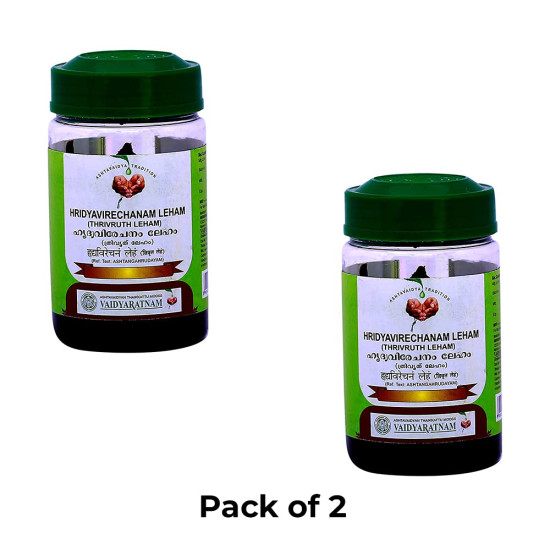 Vaidyaratnam Hridyavirechanam Leham 250 gram (Pack of 2)| Ayurvedic Products | Ayurveda Products | Vaidyaratnam Products Vaidyaratnam Hridyavirechanam Leham 250 gram (Pack of 2)| Ayurvedic Products | Ayurveda Products | Vaidyaratnam Products