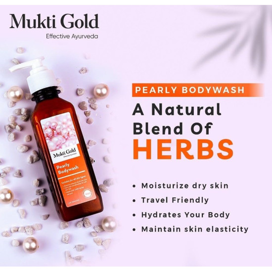 Axiom Mukti Gold Pearly Body wash, Made with herbal extracts, Aloevera Relieves Dry & Itchy Skin with Extra Skin Conditioning, Useful for all skin types, Soft skin feel -250ml Axiom Mukti Gold Pearly Body wash, Made with herbal extracts, Aloevera Relieves Dry & Itchy Skin with Extra Skin Conditioning, Useful for all skin types, Soft skin feel -250ml