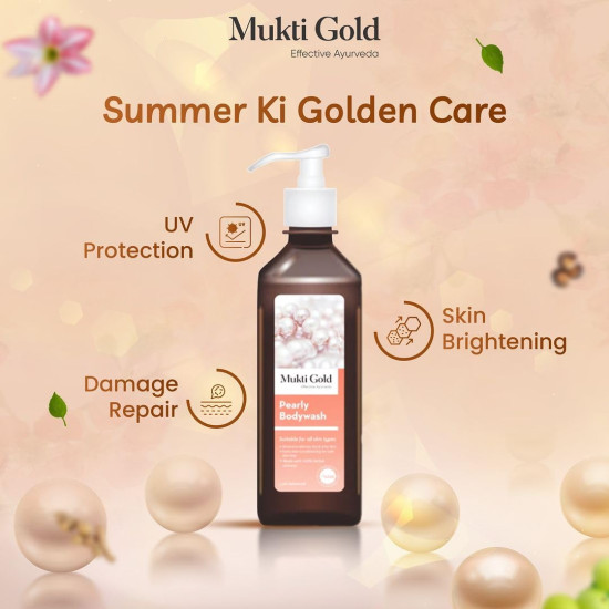 Axiom Mukti Gold Pearly Body wash, Made with herbal extracts, Aloevera Relieves Dry & Itchy Skin with Extra Skin Conditioning, Useful for all skin types, Soft skin feel -250ml Axiom Mukti Gold Pearly Body wash, Made with herbal extracts, Aloevera Relieves Dry & Itchy Skin with Extra Skin Conditioning, Useful for all skin types, Soft skin feel -250ml