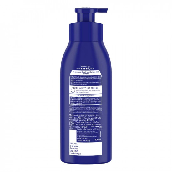 NIVEA Body Lotion, Nourishing Body Milk, 400 ml - in Eco-Friendly NIVEA Care Box | For Very Dry Skin | 2x Almond Oil