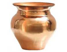 Kanshita's Rasoiware Handmade 100% Copper Lota | Tambe Ka Lota for Drinking Water | Kalash for Pooja - 200ml