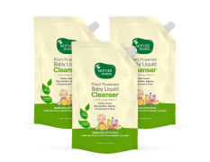 Mother Sparsh Natural Baby Liquid Cleanser (Powered by Plants) Cleanser for Baby Bottles, Nipples, Accessories and Toys, Refill Pack (500mlX3)