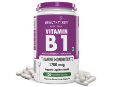 HealthyHey Nutrition Vitamin B1 Thiamine -120 Veg Capsules