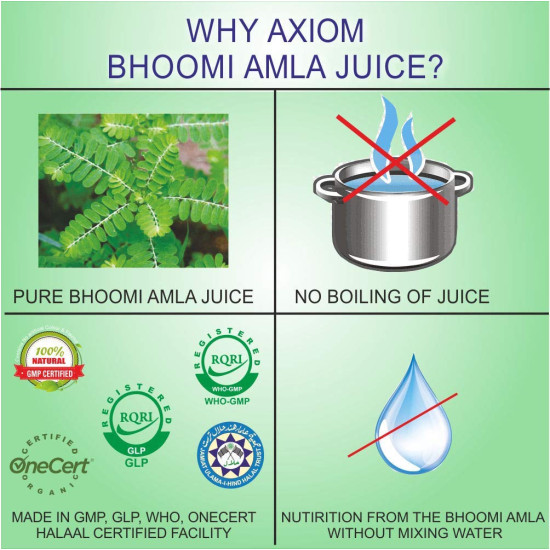 Axiom Bhoomi Amla Juice | Helpful in Liver Problems | Natural Liver Tonic | Useful in digestive System |Bhumi Amla Juice| Immunity Booster - 500ml (Pack of 2) Axiom Bhoomi Amla Juice | Helpful in Liver Problems | Natural Liver Tonic | Useful in digestive System |Bhumi Amla Juice| Immunity Booster - 500ml (Pack of 2)