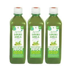 Axiom_Ayurveda Loki Amla Swaras (500 ml) Pack of 3 | Helps in Blood Pressure | Useful in Increase Eye Sight | Useful in Falling Hairs | WHO GLP,GMP,ISO Certified Product |