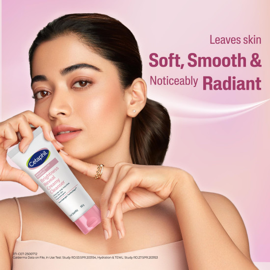 Cetaphil Brightness Reveal Creamy Cleanser - 100 g| Brightening Face Wash for Uneven Skin Tone| Niacinamide, Sea Daffodil| Fragrance Free| Dermatologist Recommended