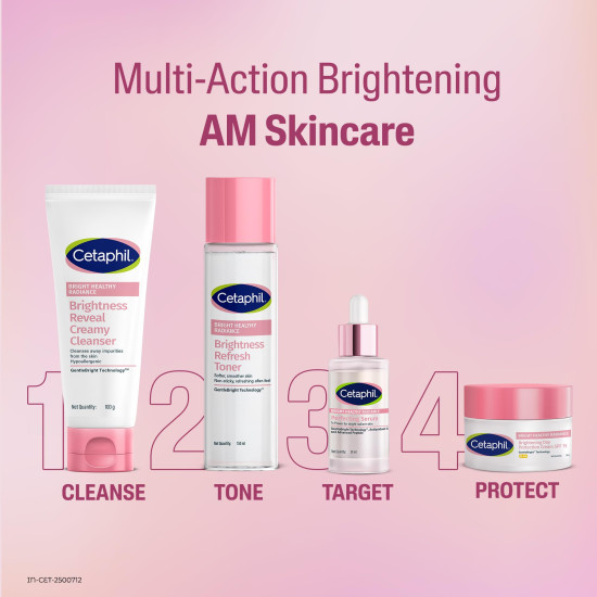 Cetaphil Brightness Reveal Creamy Cleanser - 100 g| Brightening Face Wash for Uneven Skin Tone| Niacinamide, Sea Daffodil| Fragrance Free| Dermatologist Recommended