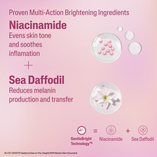 Cetaphil Brightening Night Comfort Cream - 50 g| For Dark Spots, Uneven Skin Tone| Hyaluronic Acid & Niacinamide| Fragrance Free| Dermatologist Recommended