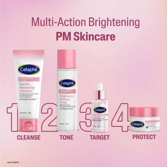 Cetaphil Brightening Night Comfort Cream - 50 g| For Dark Spots, Uneven Skin Tone| Hyaluronic Acid & Niacinamide| Fragrance Free| Dermatologist Recommended