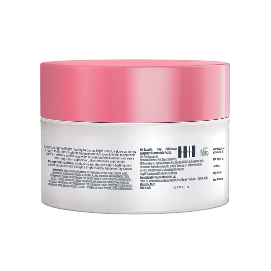 Cetaphil Brightening Night Comfort Cream - 50 g| For Dark Spots, Uneven Skin Tone| Hyaluronic Acid & Niacinamide| Fragrance Free| Dermatologist Recommended