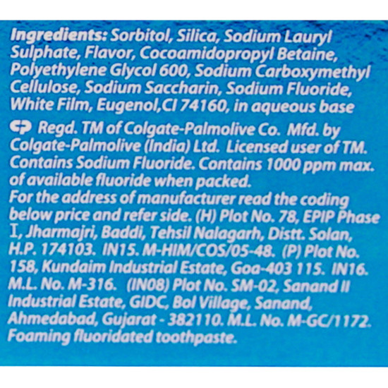 Colgate Toothpaste Maxfresh with Cooling Crystals, 2 X150 gm Blue Box