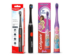 Colgate Proclinical 150 Sonic Charcoal Battery Powered Toothbrush - 1 Pc & Colgate Kids Barbie Battery Powered Toothbrush - 1 Pc Combo