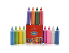 CraftVatika 12 Rangoli Kolam Colour Powder Tube Kit, Diwali Decoration Items Bottles Tool Floor Art Rang for Home Navratri Pongal Pooja Mandir Decor (Pack of 12) (1 Box- 12 Bottle)