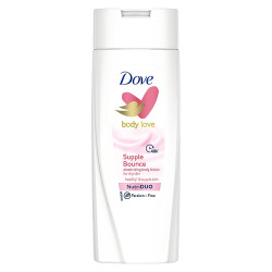 Dove Body Love Supple Bounce Body Lotion for Dry Skin 48Hrs Moisturisation Paraben Free, with Plant based Moisturiser For Supple Healthy Skin 90ml
