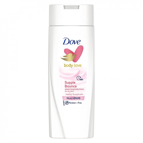 Dove Body Love Supple Bounce Body Lotion for Dry Skin 48Hrs Moisturisation Paraben Free, with Plant based Moisturiser For Supple Healthy Skin 90ml