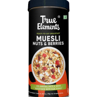 True Elements Crunchy Nuts & Berries Muesli 400g - 100% Wholegrain Cereal | Nutrients-rich | High Fibre Breakfast | Breakfast delight