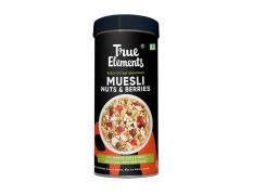 True Elements Crunchy Nuts & Berries Muesli 400g - 100% Wholegrain Cereal | Nutrients-rich | High Fibre Breakfast | Breakfast delight