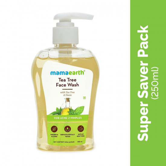 Mamaearth Tea Tree Face Wash with Neem for Acne & Pimples – 250ml