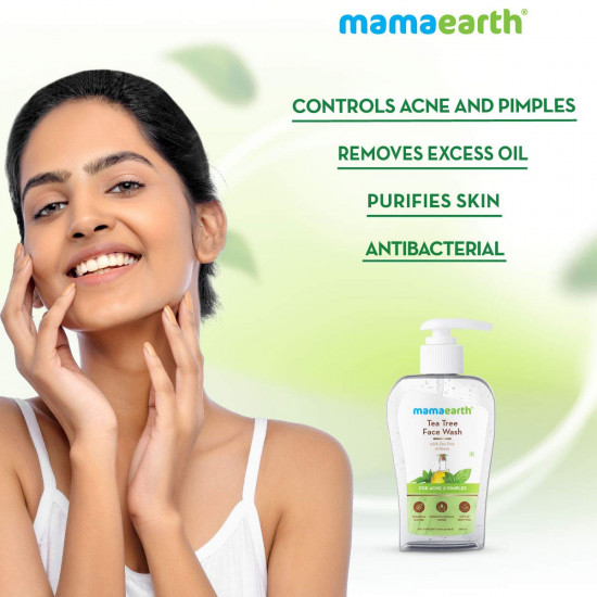 Mamaearth Tea Tree Face Wash with Neem for Acne & Pimples – 250ml