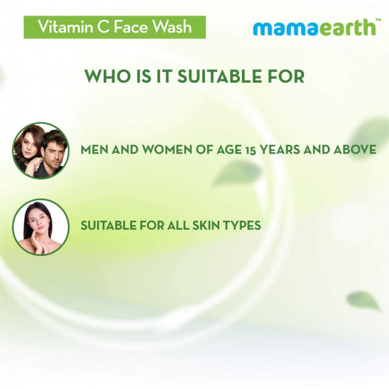 Mamaearth Vitamin C Face Wash for Women & Men 250ml- Toxin-Free & Oil-Free Face Wash for Acne-Prone, Dry & Oily Skin - Illuminates Skin