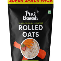 True Elements Rolled Oats 4kg - Protein Oats | 100% Wholegrain | Rolled Oats for Breakfast | High Fibre Cereals | Gluten Free | Oats for Weight Management