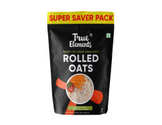 True Elements Rolled Oats 4kg - Protein Oats | 100% Wholegrain | Rolled Oats for Breakfast | High Fibre Cereals | Gluten Free | Oats for Weight Management