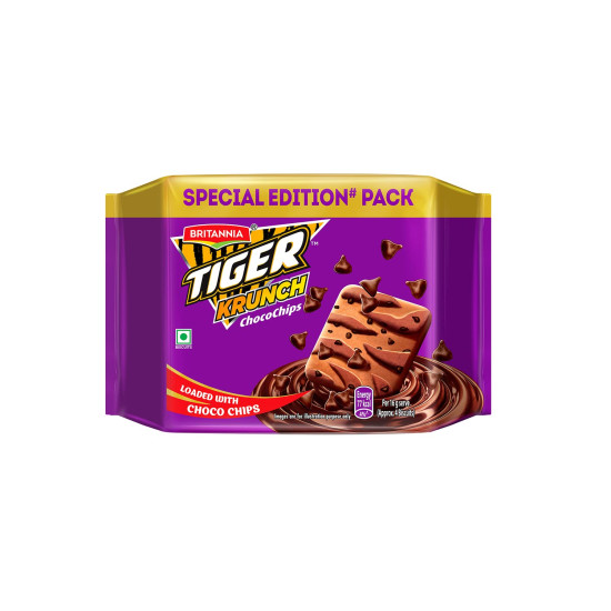 Britannia Tiger Krunch Chocochip Biscuits, 400g