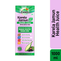 Zandu Karela Jamun Juice 1L, Controls Blood Sugar, Diabetes Care, with 3 added Herbs Methi, Neem and Tvak, No Added Sugar or Flavours Zandu Karela Jamun Juice 1L, Controls Blood Sugar, Diabetes Care, with 3 added Herbs Methi, Neem and Tvak, No Added Sugar or Flavours