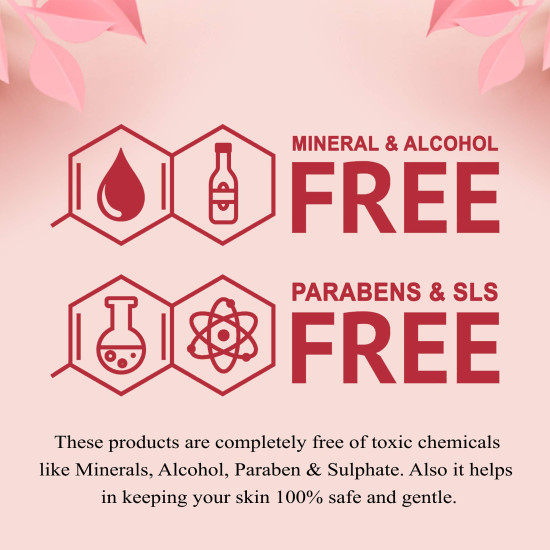 NutriGlow Natural’s English Rose Facial Kit with Natural Rose Extracts for Radiant & Glowing Skin, (250g+10ml)