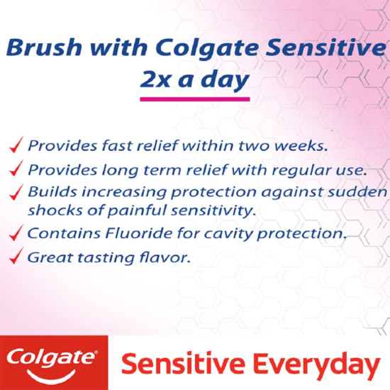 Colgate  Sensitive Everyday Protection Toothpaste,320G,2 Pack Of 160G Twin Pack (80Gx4), Specifically Developed  For Sensitive Teeth&Healthy Gums, Colgate Toothpaste For Prevention Of Cavities&Plaque