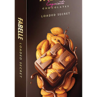 Fabelle Loaded Secret, 33% Whole Visible Almonds in Luxury Milk Chocolate Bar 114g
